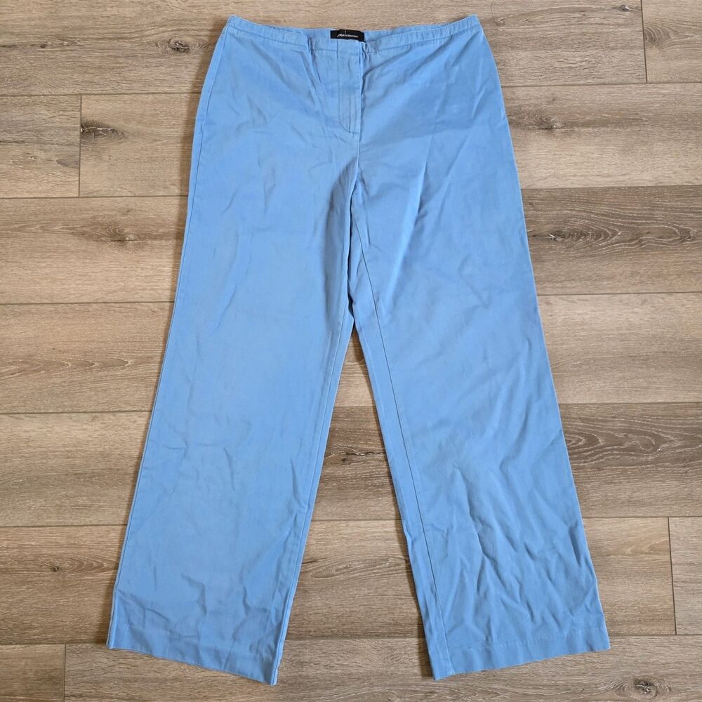 Y2K Vintage Moda International Bridget Fit Womens Pants Wide Leg Size 14 Blue